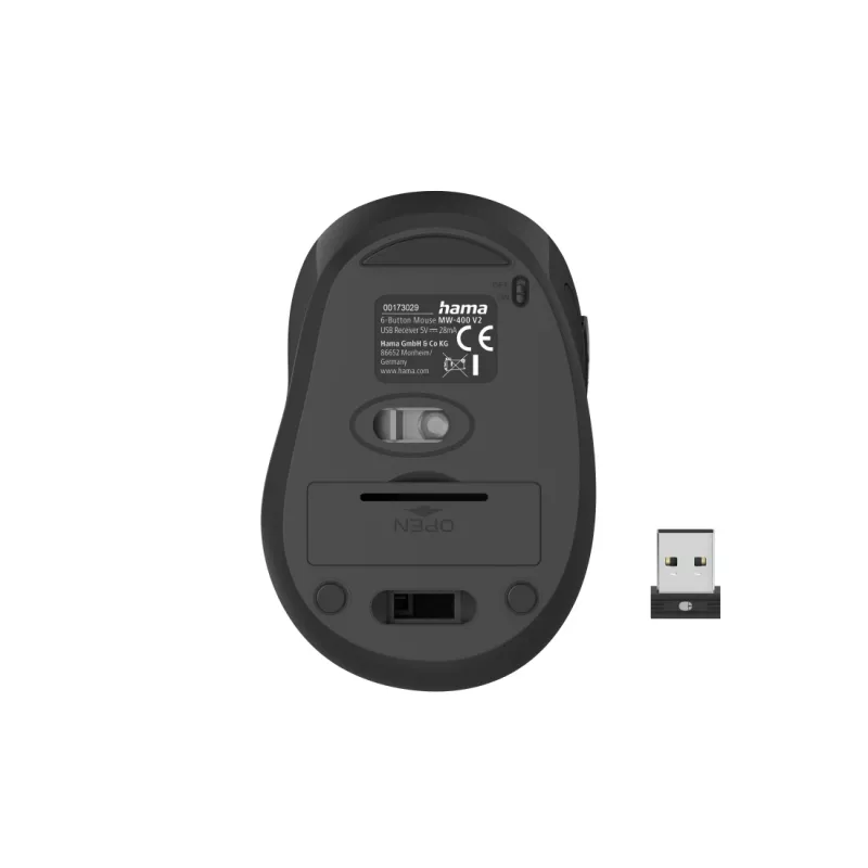 Hama MW-400 V2 Ποντίκι Γραφείου Δεξιόχειρας RF Wireless Οπτικό 1600 DPI