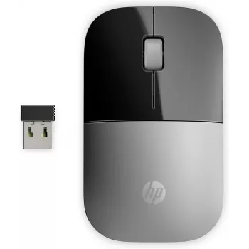 HP Z3700 Ασημί ασύρματο ποντίκι, αμφιδέξιο, οπτικό, RF Wireless, 1200 DPI, Ασημί