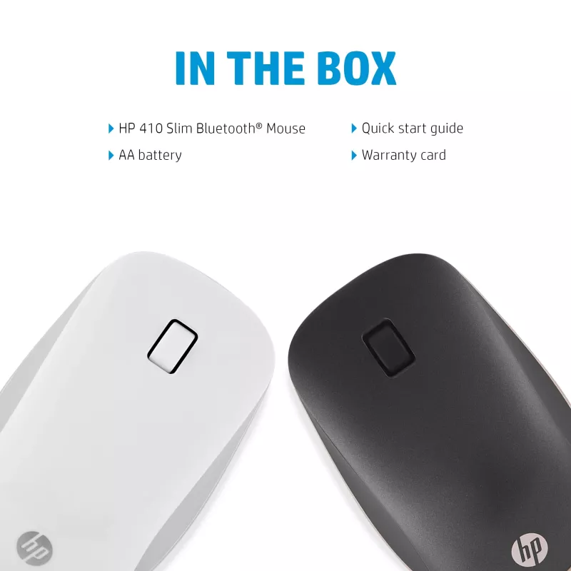 HP 410 λεπτό Silver ποντίκι Bluetooth, αμφιδέξιο, Bluetooth, 2000 dpi, Ασημί