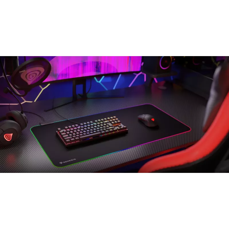 GENESIS Boron 500 XXL RGB Gaming Mousepad Μαύρο