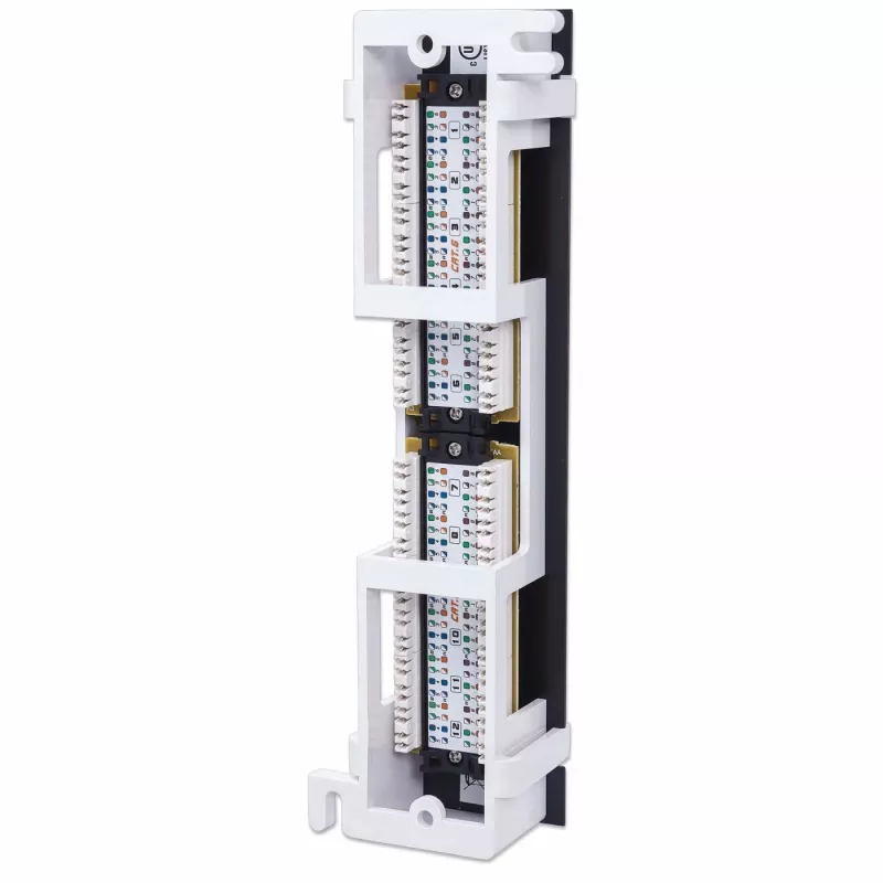 Intellinet Patch Panel, Cat6, επιτοίχιο, UTP, 12 Ports, μαύρο