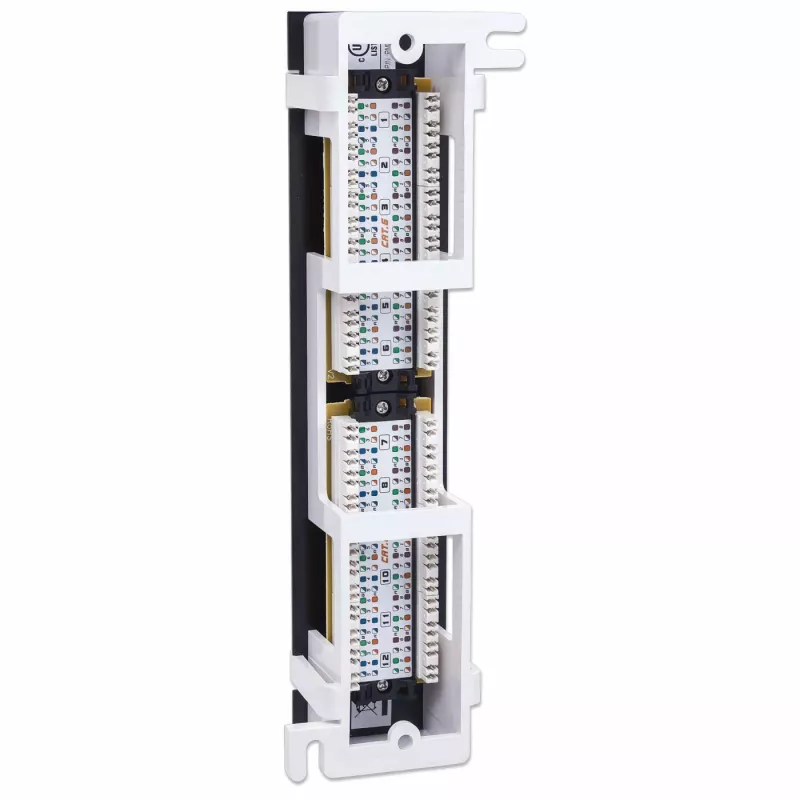 Intellinet Patch Panel, Cat6, επιτοίχιο, UTP, 12 Ports, μαύρο