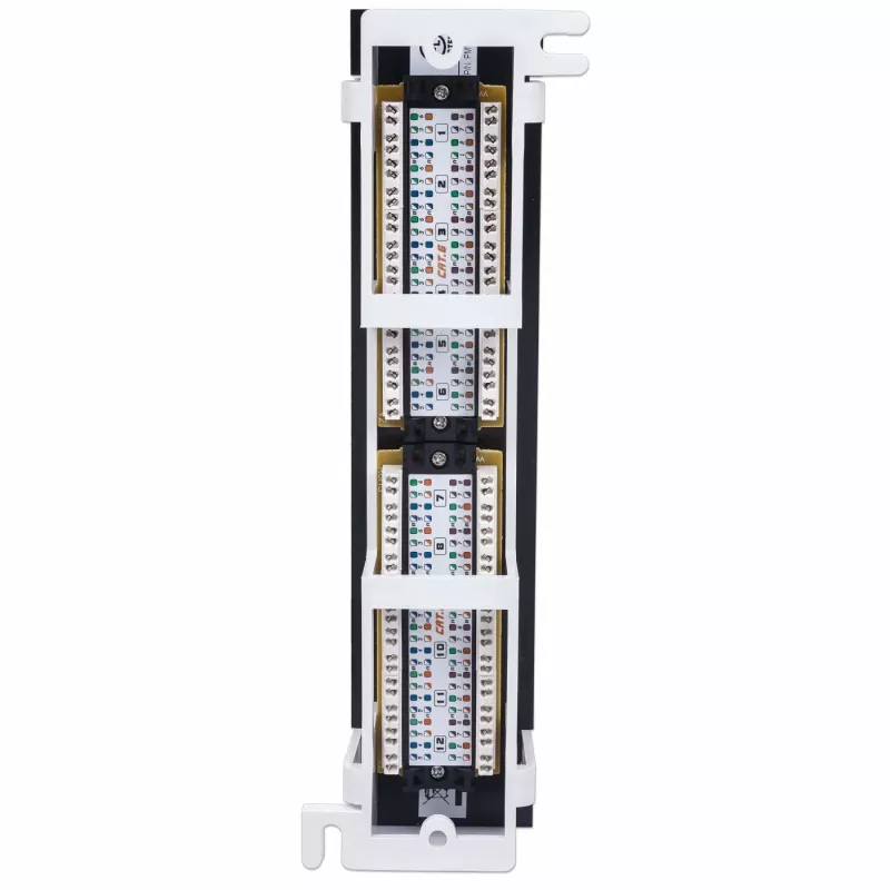 Intellinet Patch Panel, Cat6, επιτοίχιο, UTP, 12 Ports, μαύρο