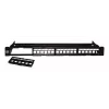 Techly αρθρωτό patch panel 24 θέσεις UTP με αφαιρούμενα modules 1HE μαύρο