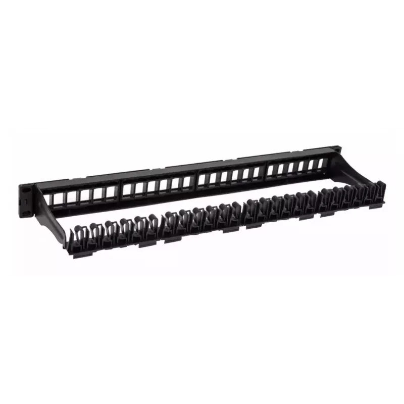 Techly αρθρωτό patch panel 24 θέσεις UTP με αφαιρούμενα modules 1HE μαύρο