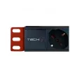 Πολύπριζο Techly 8 πρίζες για rack 19 inch βύσμα C14 1U μαύρο κόκκινο