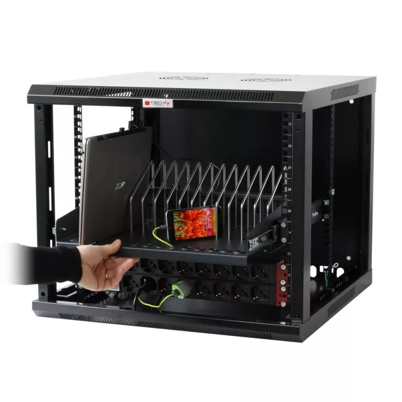 Ράφι rack Techly I-CABINET-TRAY14BK μαύρο 4U 19 inch