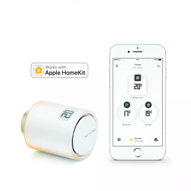 Netatmo NAV-EN Πρόσθετη έξυπνη βαλβίδα καλοριφέρ, λευκό