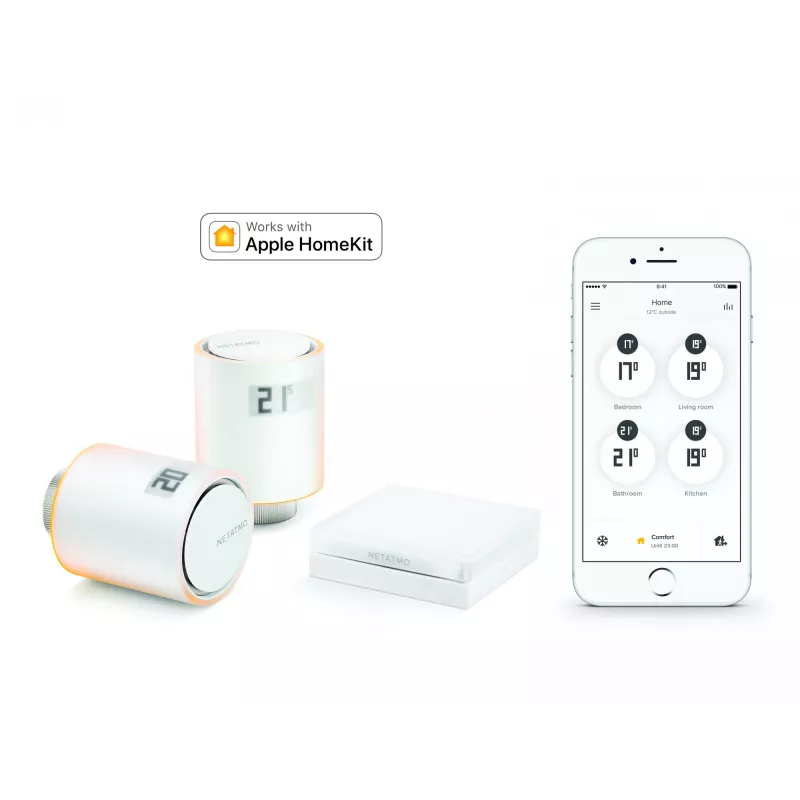 Netatmo NAV-EN Πρόσθετη έξυπνη βαλβίδα καλοριφέρ, λευκό