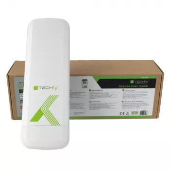 Techly I-WL-CPE880 (108439) CPE εξωτερικού χώρου / σημείο πρόσβασης / επαναλήπτης, Wi-Fi 802.11n, 5,8 GHz, 15 dBi, 300 Mbps, γέφυρα Point-to-Point / Point-to-Multipoint