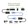 Techly IUSB-EXTENDTY2 Καλώδιο-Αντάπτορας RJ-45 USB 2.0 Type-A μαύρο