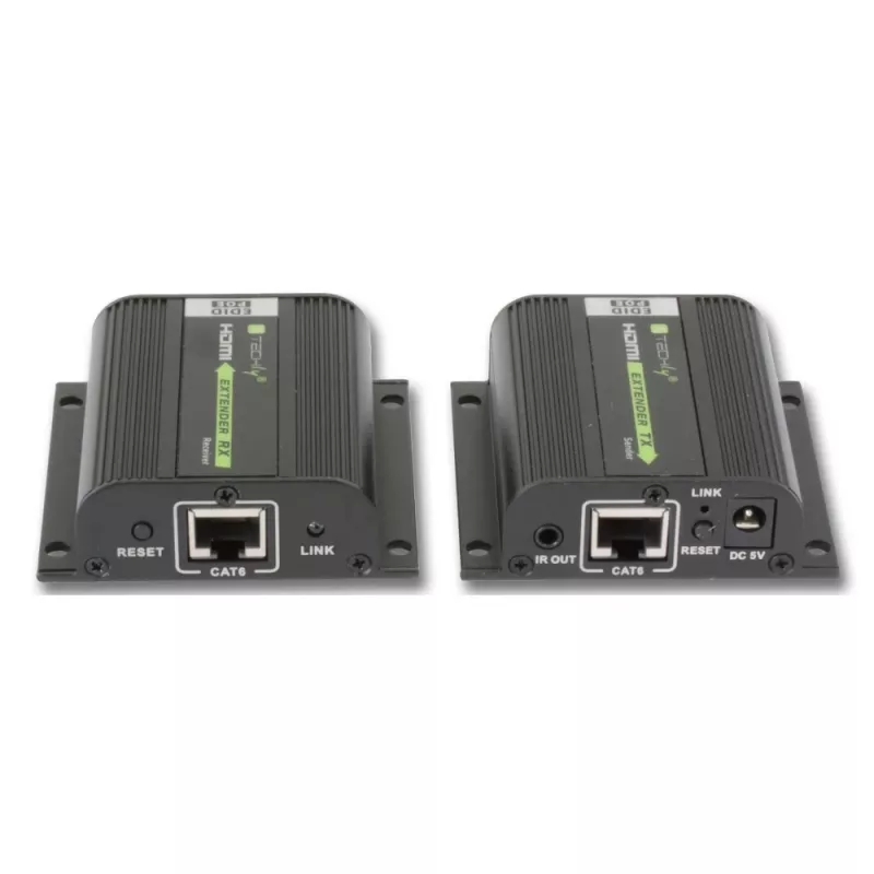 Techly IDATA EXT-E70POED AV-Extender AV-Πομπός & Δέκτης Μαύρο
