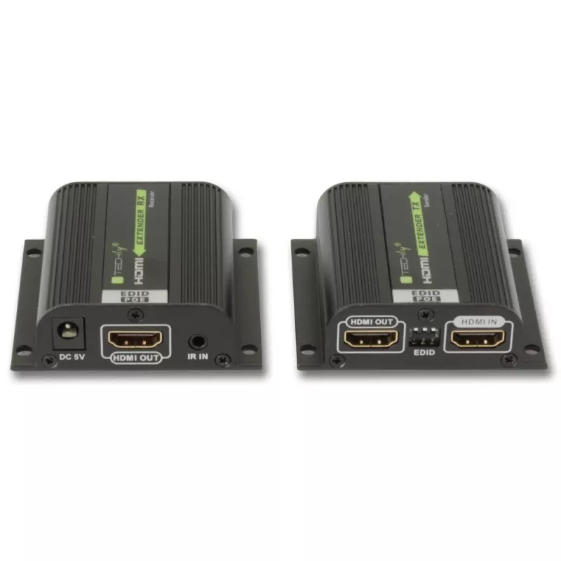 Techly IDATA EXT-E70POED AV-Extender AV-Πομπός & Δέκτης Μαύρο