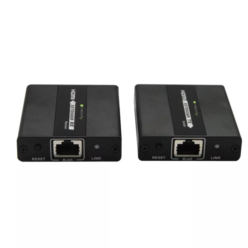Techly IDATA EXT-E71 AV-Extender AV-Πομπός & Δέκτης Μαύρο