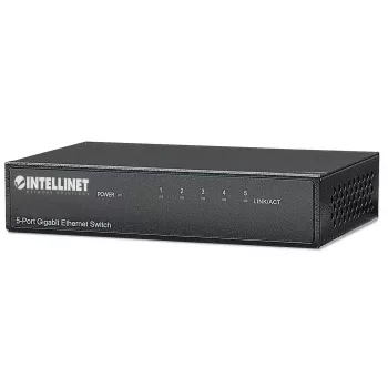 Intellinet 5-Port Gigabit Ethernet Switch, Μέγεθος Desktop, Μεταλλικό Κουτί, IEEE 802.3az (Energy Efficient Ethernet)