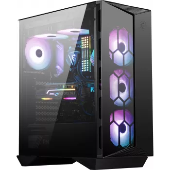 MSI MPG GUNGNIR 110R Mid Tower Gaming Κουτί Υπολογιστή Μαύρο, USB 3.2 Gen2 Type C, 4x 120mm ARGB Fan, Mystic Light Sync, 1 to 6 ARGB Control board, 2x Tempered Glass Panels, ATX, mATX, mini-ITX
