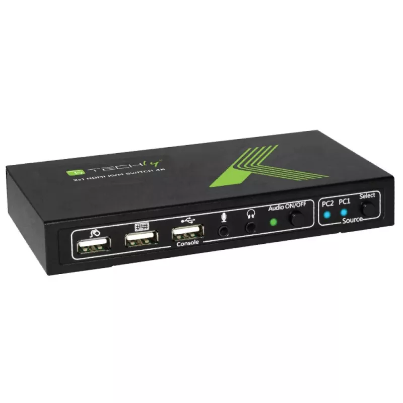 Techly 2x1 USB HDMI 4Kx2K IDATA KVM-HDMI2U KVM Switch Μαύρο