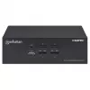 Διακόπτης KVM Manhattan 4 θυρών 4K@30Hz USB-A Ήχος Μικρόφωνο