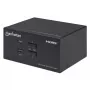 KVM Switch Manhattan 2-Port 4K HDMI USB Audio Έλεγχος 2 υπολογιστών