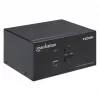 KVM Switch Manhattan 2-Port 4K HDMI USB Audio Έλεγχος 2 υπολογιστών