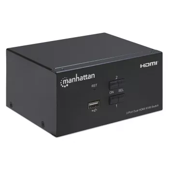 KVM Switch Manhattan 2-Port 4K HDMI USB Audio Έλεγχος 2 υπολογιστών