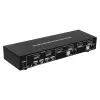 Techly IDATA DP-KVM4 KVM Switch Rack Mount Μαύρο