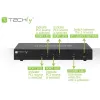 Techly IDATA DP-KVM4 KVM Switch Rack Mount Μαύρο