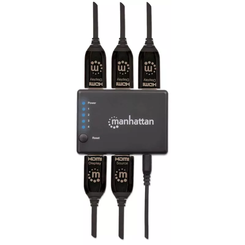 Διαχωριστής HDMI Manhattan 4 θυρών Compact