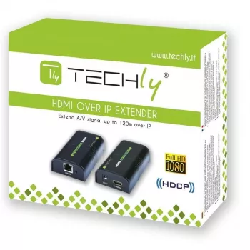 Techly Πρόσθετος Δέκτης για Ενισχυτή / Splitter HDMI Over IP IDATA EXTIP-373R