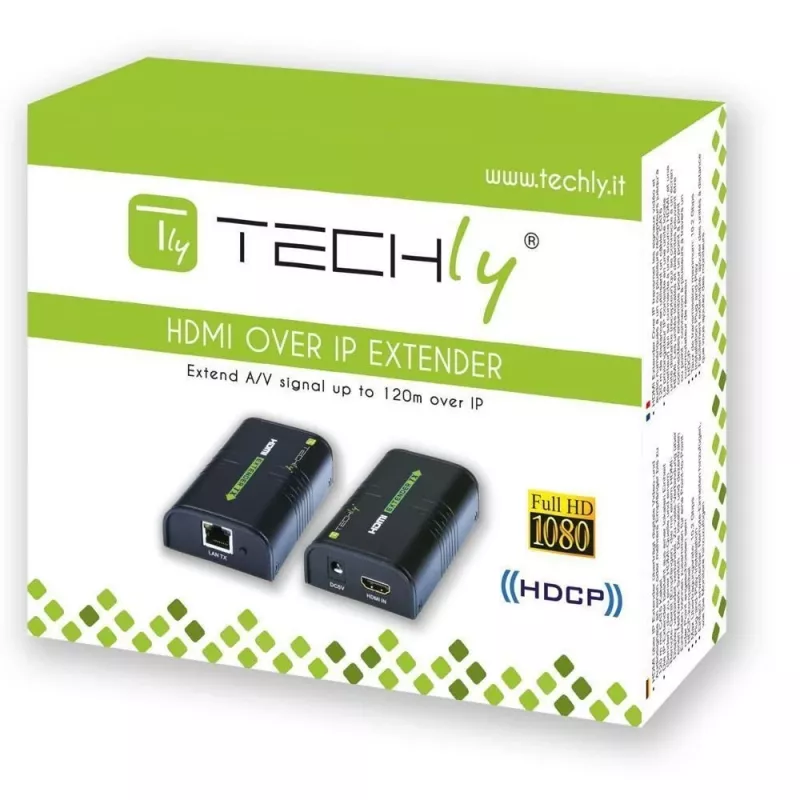 Techly Πρόσθετος Δέκτης για Ενισχυτή / Splitter HDMI Over IP IDATA EXTIP-373R