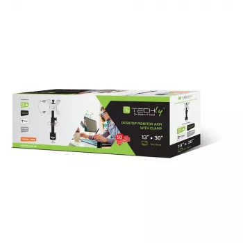 Techly ICA-LCD 500BK βάση γραφείου για οθόνη 13–30 ιντσών (76,2 cm), έως 15 kg, VESA 75x75/100x100, μαύρη