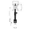 Techly ICA-LCD 500BK βάση γραφείου για οθόνη 13–30 ιντσών (76,2 cm), έως 15 kg, VESA 75x75/100x100, μαύρη