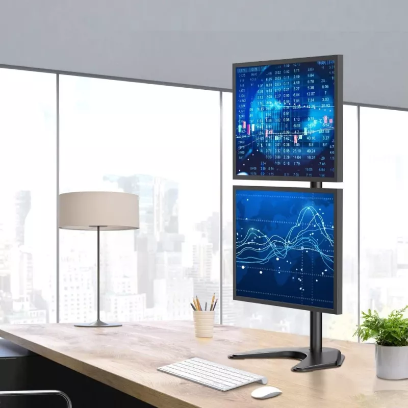 Techly ICA-LCD 2520V Βάση οθόνης / Stand 68.6 cm (27 ίντσες) Γραφείου Μαύρη