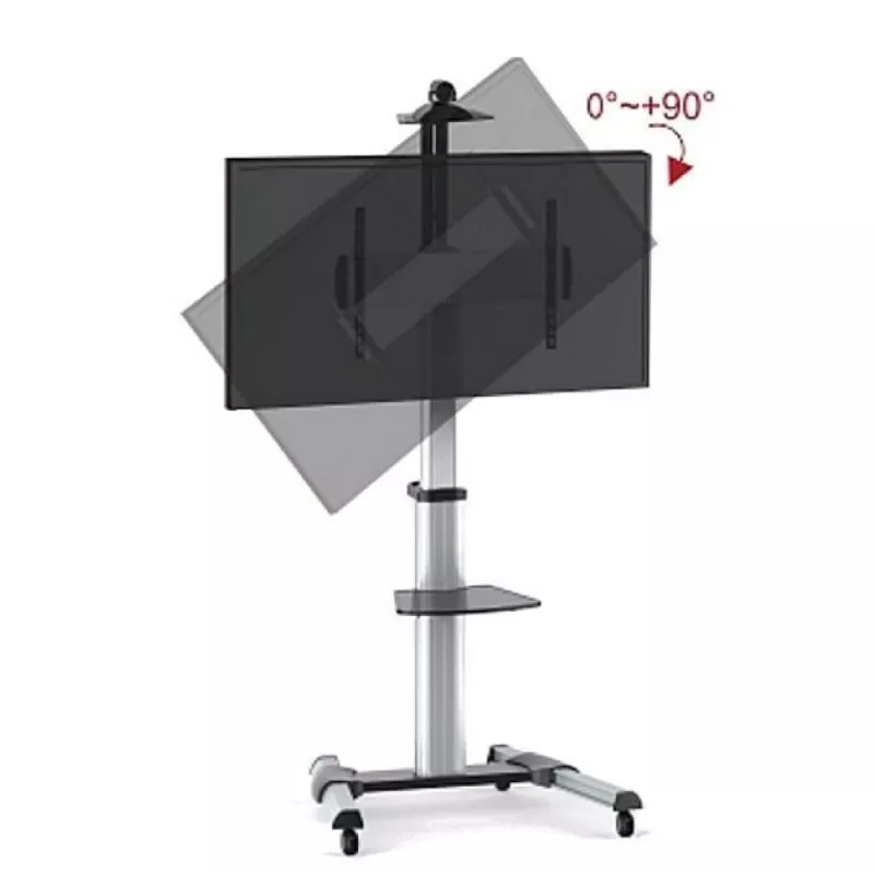 Techly Βάση δαπέδου Τροχήλατο για LCD / LED / Plasma 37-70 με ράφι ” ICA-TR15