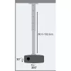 Techly Βάση προβολέα οροφής Προέκταση 60–102 cm Ασημί ICA-PM 102XL