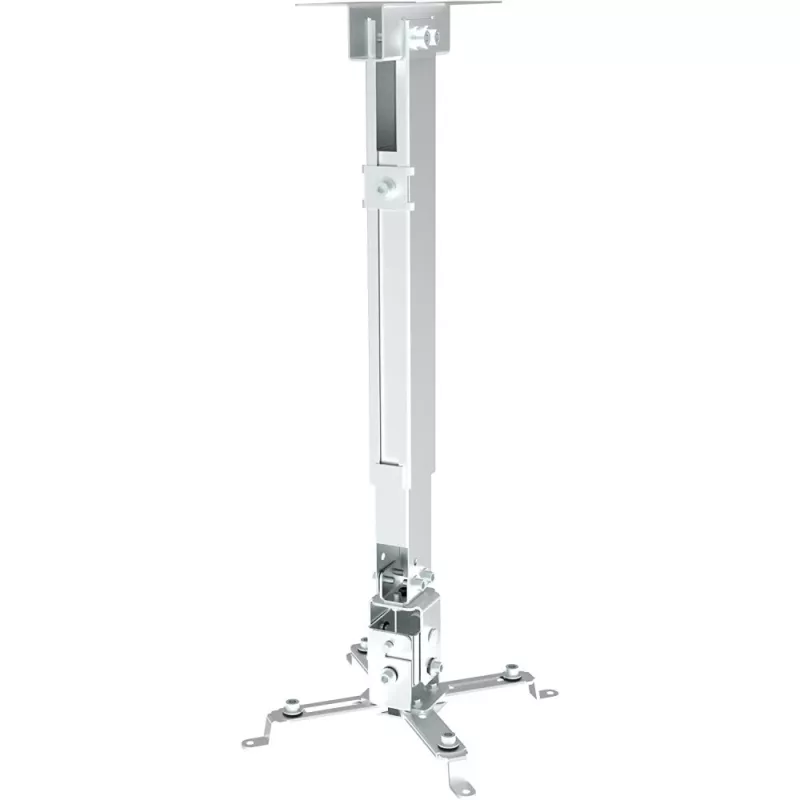 Techly ICA-PM 16 βάση οροφής προβολέα, έως 20 kg, ρυθμιζόμενη 43–65 cm, με κλίση και περιστροφή, ασημί