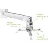 Techly ICA-PM 16 βάση οροφής προβολέα, έως 20 kg, ρυθμιζόμενη 43–65 cm, με κλίση και περιστροφή, ασημί