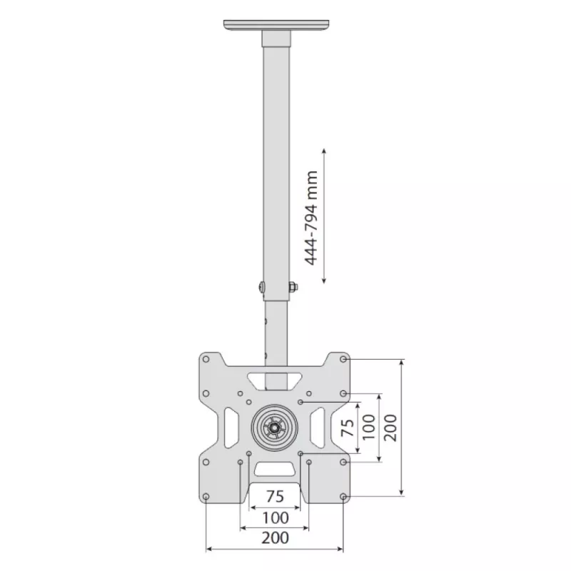 Βάση TV Techly ICACPLB906 94 cm (37 ίντσες) Μαύρη