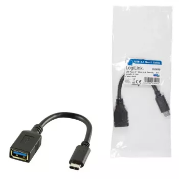 Καλώδιο USB LogiLink USB C - USB A 0,15m CU0098 μαύρο