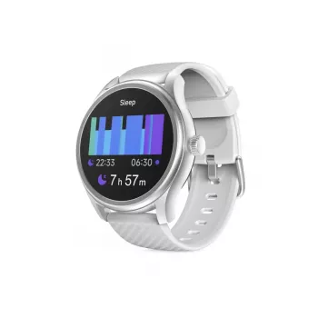 Smartwatch Hama Fit Watch 5010, οθόνη LCD 1,38 ιντσών (3,51 cm), 46 mm, καρδιακός ρυθμός, SpO2, IP68, Bluetooth, ασημί