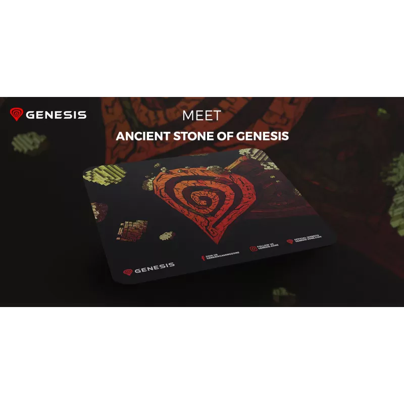GENESIS Ancient Stone, Πολύχρωμο, Εικόνα, Ύφασμα, Καουτσούκ, Mousepad gaming