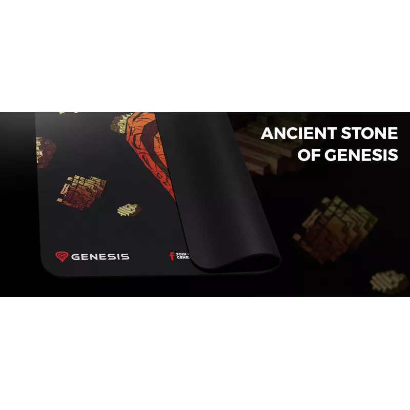 GENESIS Ancient Stone, Πολύχρωμο, Εικόνα, Ύφασμα, Καουτσούκ, Mousepad gaming