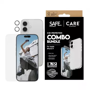 PanzerGlass 3-in-1 Combo Bundle για iPhone 17 – Προστασία οθόνης, προστασία φακού κάμερας και θήκη