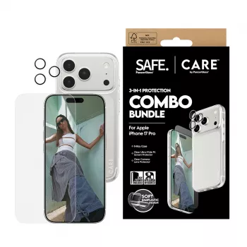 PanzerGlass 3-in-1 Combo Bundle για iPhone 17 Pro CR40572 — Προστασία οθόνης, κάλυμμα κάμερας και θήκη