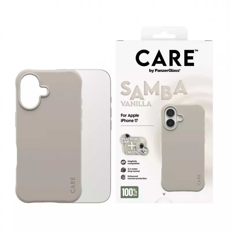 Θήκη PanzerGlass CARE by μοντέρνα θήκη Samba Vanilla με MagSafe iPhone 17