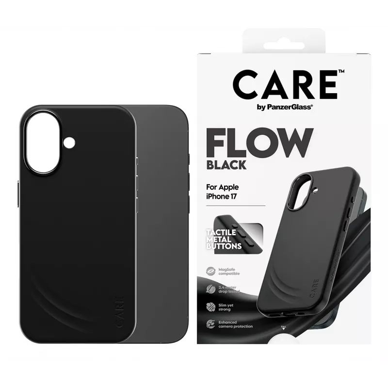 Θήκη προστασίας PanzerGlass CARE Feature FLOW Case Μαύρη με MagSafe για iPhone 17