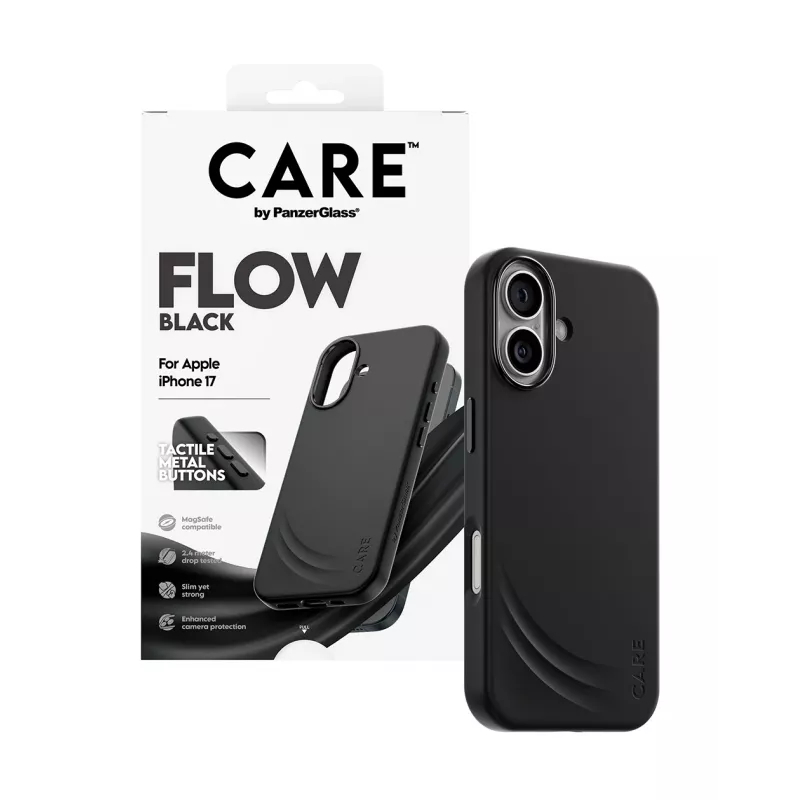 Θήκη προστασίας PanzerGlass CARE Feature FLOW Case Μαύρη με MagSafe για iPhone 17