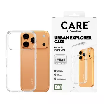 Θήκη προστασίας PanzerGlass CARE by Flagship θήκη Transparent Urban Explorer με διάφανο πλαίσιο για iPhone 17 Pro