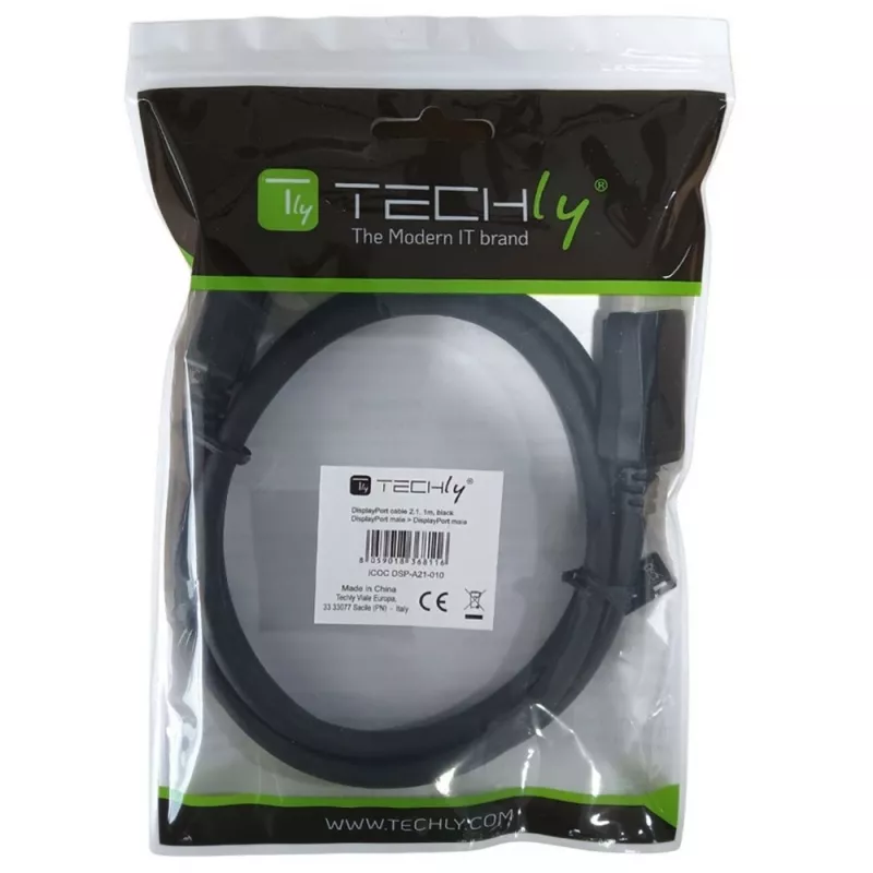 Καλώδιο DisplayPort Techly ICOC-DSP-A21-020 2 m Μαύρο