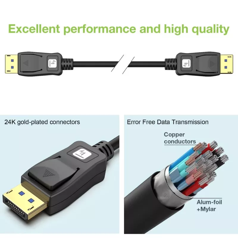 Καλώδιο DisplayPort Techly ICOC-DSP-A21-020 2 m Μαύρο